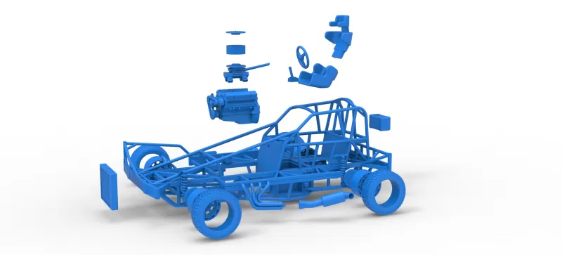 BriSCA Formula 1 Stock Car Base for Dirt Version 2 Scale 1:25 - Model preview 28