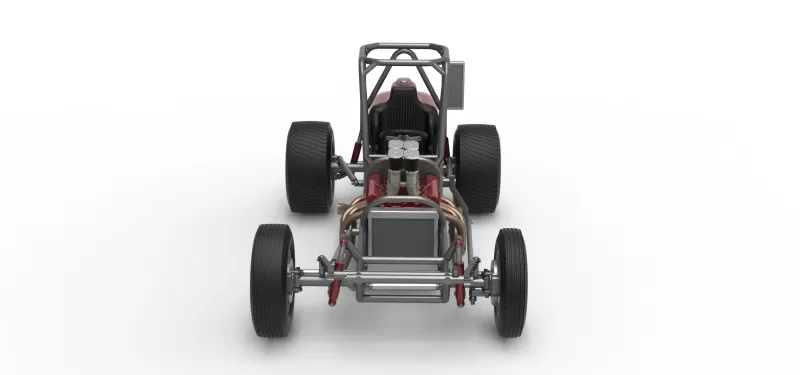 Dirt Silver Crown Champ car Base Version 2 Scale 1:25 - Model preview 8
