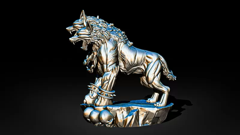 Cerberus Three-Headed Hellhound #RoZ - Model preview 7