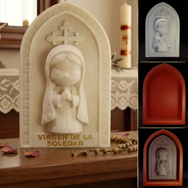 Virgen de la Soledad - MODELO IMPRIMIBLE 3D - Model preview 1