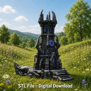 Shadowspire Arcane Tower STL File for 3D Print - Model thumbnail 3