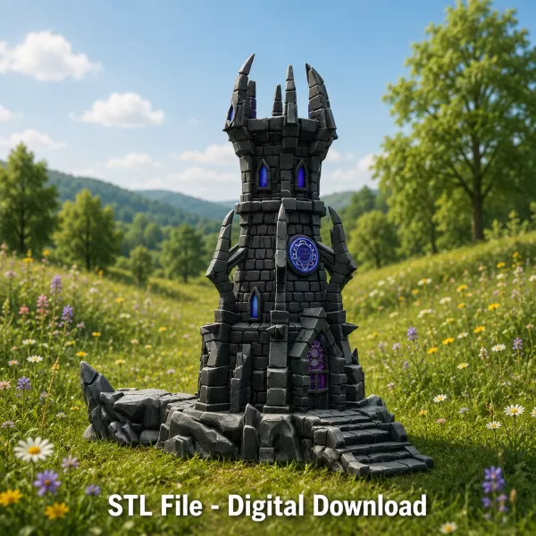 Shadowspire Arcane Tower STL File for 3D Print - Model preview 3