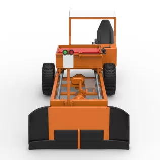 Garden Tractor pulling sled Scale 1:25 - Model thumbnail 8