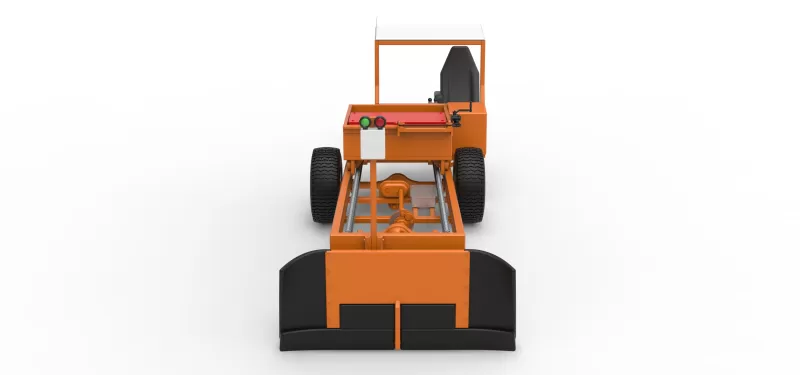 Garden Tractor pulling sled Scale 1:25 - Model preview 8