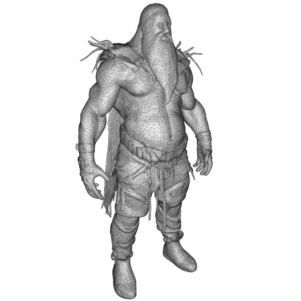 Fantasy Dwarf Warrior Pack – Fantasy Character Model Kitbash - Model preview 7