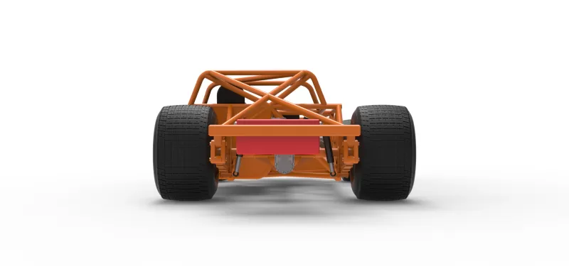 Vintage Dirt late model Race car Base Version 4 Scale 1:25 - Model preview 13