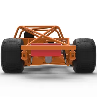 Vintage Dirt late model Race car Base Version 4 Scale 1:25 - Model thumbnail 13