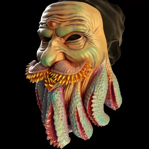 Santa Claus mask cosmic horror - Model preview 2