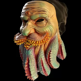 Santa Claus mask cosmic horror - Model thumbnail 2