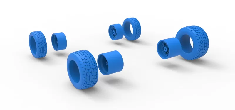 Wheel Set of New Zealand Minisprint Scale 1:25 - Model preview 10