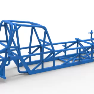 Frame of Vintage Dirt Modified stock car Version 5 Scale 1:25 - Model thumbnail 12