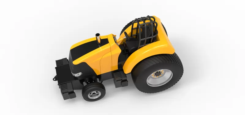 Fun short Pro Stock Pulling Tractor Version 5 Scale 1:25 - Model preview 2