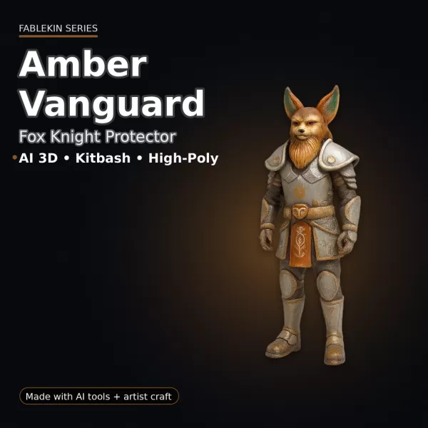 Fablekin Guardians — Character Pack (10 Stylized Heroes) - Model preview 6