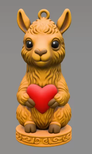 Cute Alpaca STL File – 3D Printable Figurine - Model preview 2