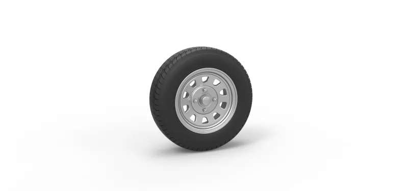 Wheel of New Zealand Ministock car Scale 1:25 - Model preview 1