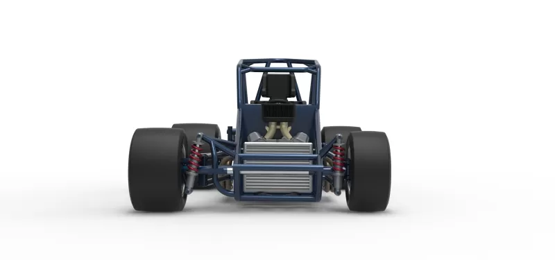 Sprint car Base Version 2 Scale 1:25 - Model preview 7