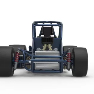 Sprint car Base Version 2 Scale 1:25 - Model thumbnail 7