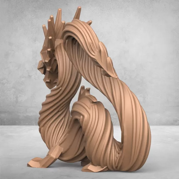 Chinese Dragon Statue - Model preview 4