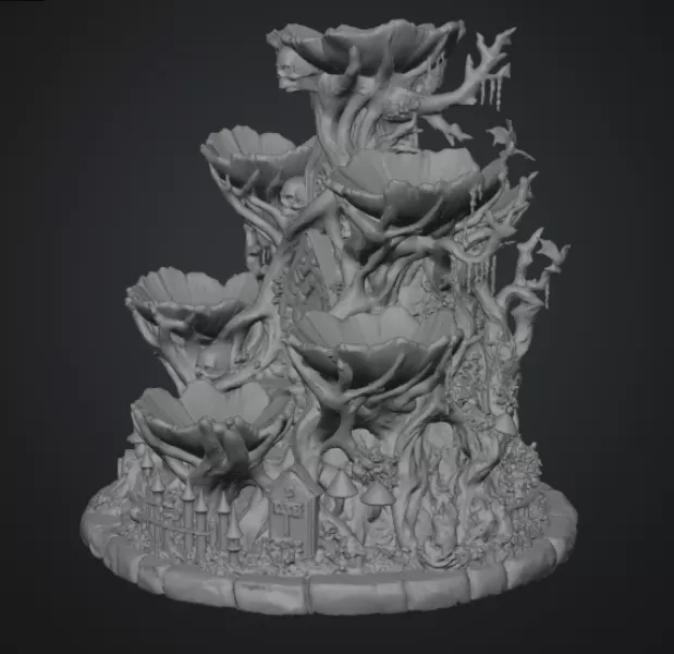Haunted Hollow Gothic Organizer STL File for 3D Print - Model preview 13