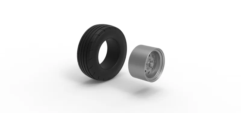 Front tractor wheel Version 4 Scale 1:25 - Model preview 9
