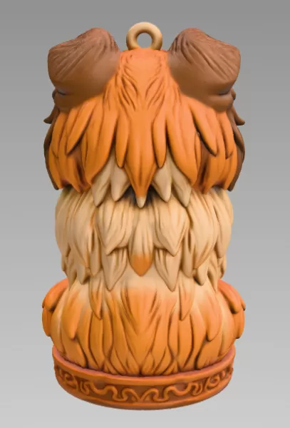 Cute Dog STL File – 3D Printable Valentine Figurine - Model preview 4