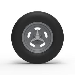 Front wheel of Vintage Champ car Version 2 Scale 1 to 25 - Model thumbnail 5