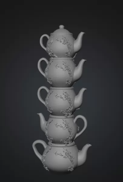 Enchanted Teapot Tower STL File for 3D Printing - Model preview 9