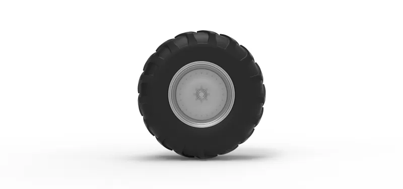 Rear wheel of Vintage Pulling tractor Version 4 Scale 1:25 - Model preview 5