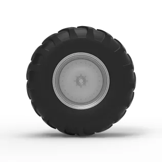 Rear wheel of Vintage Pulling tractor Version 4 Scale 1:25 - Model thumbnail 5