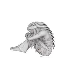 Apache Warrior Man 3D Model - Model thumbnail 3