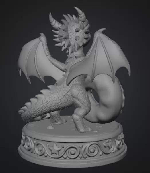 Sweet Donut Dragon STL File for 3D Print - Model preview 12