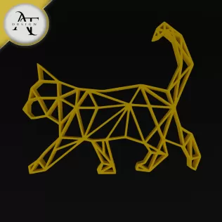 Cat - Geometric - 2D Wall Art Decor