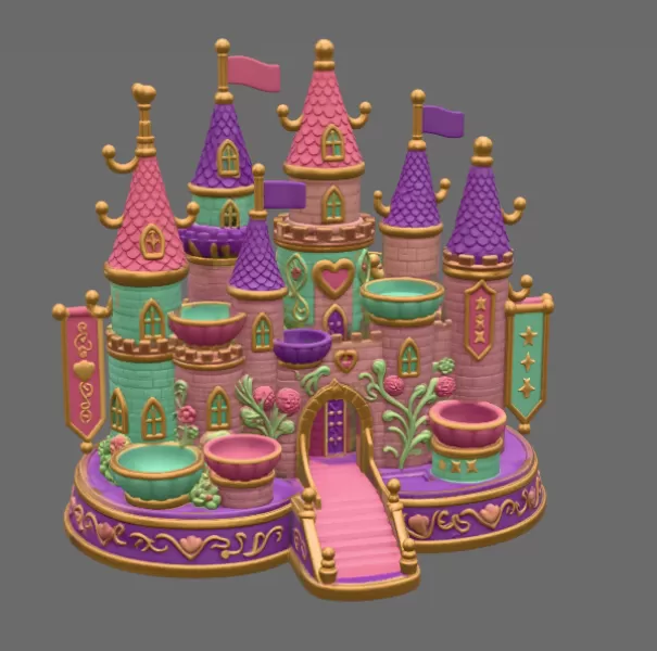 Princess Castle Organizer STL File for 3D Print - Model preview 9