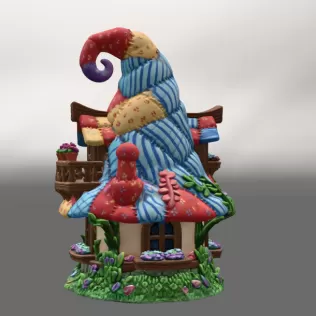 Patchwork Wizard Cottage STL File 3D Print - Model thumbnail 5