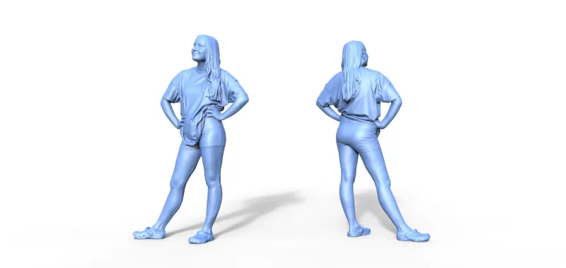 Figure for ship model passenger girl - Model preview 1
