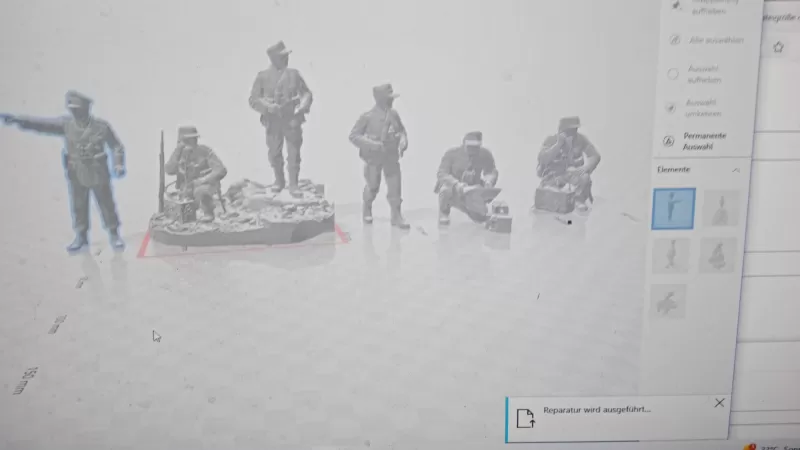 Afrikakorps in the Desert – 3D Printable STL Figure Set - Model preview 3