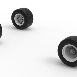 Wheel Set of Vintage Dirt Modified stock car Scale 1:25 - Model thumbnail 10