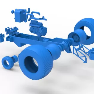 Pro Stock Pulling Tractor Base Scale 1:25