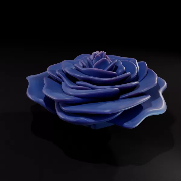 Rose Candle 3D Printable Model - Model preview 3