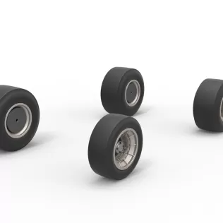 Wheel set of Vintage Asphalt Supermodified V2 Scale 1:25 - Model thumbnail 2