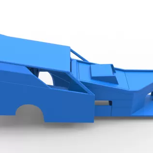 Shell of Vintage Dirt Modified stock car Version 7 Scale 1:25 - Model thumbnail 15