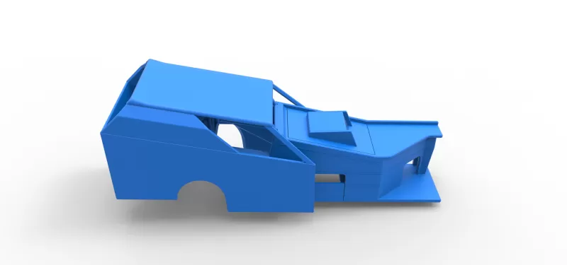 Shell of Vintage Dirt Modified stock car Version 7 Scale 1:25 - Model preview 15