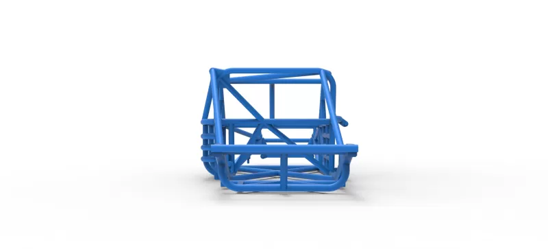 Frame of Vintage Asphalt Modified stock car Version 3 Scale 1:25 - Model preview 12