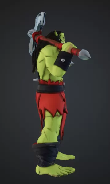 orc mit axt - Model preview 2