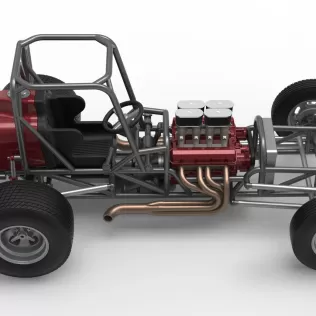 Dirt Silver Crown Champ car Base Version 2 Scale 1:25 - Model thumbnail 23