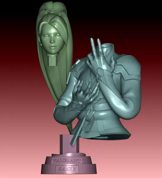 Sage Bust FanArt - Model preview 10