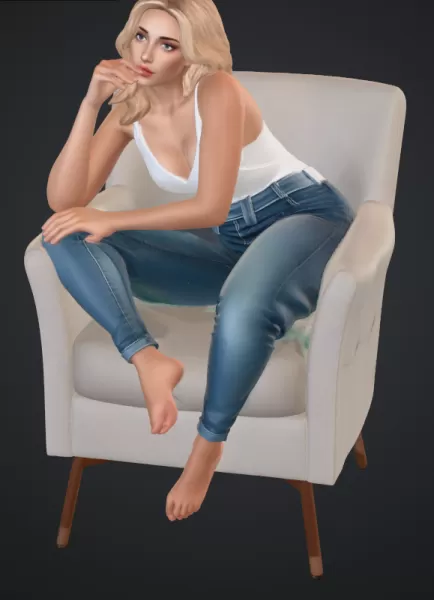 Frau im Sessel, - Model preview 1