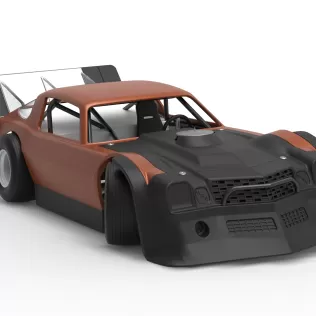 Vintage Dirt late model Race car V4 while turning Scale 1:25 - Model thumbnail 26