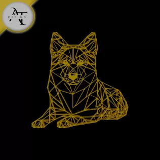 Dog - Geometric - 2D Wall Art Decor