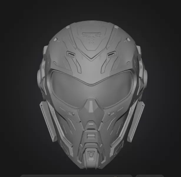 Sci-fi Cyber Mask - Model preview 1